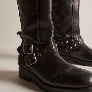 Free People We the Free Janey Engineer Boots in Black - sz 39 / 9